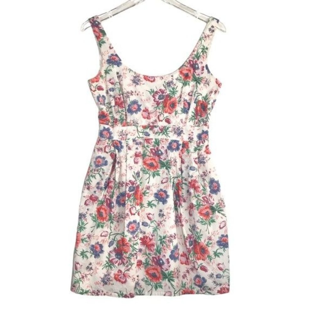 JACK WILLS Fabulously British 100% Cotton Floral Garden Cottagecore Mini Dress